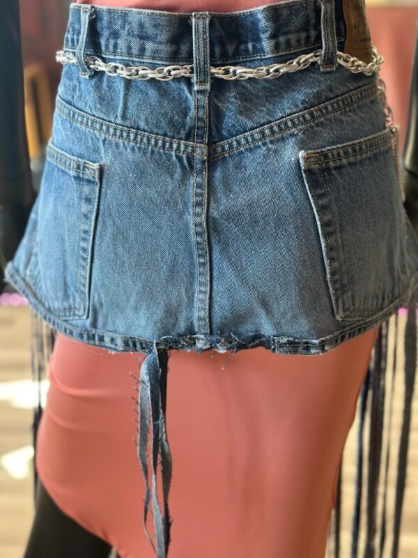Jean Long Fringe Belt with Silver Accessories - Image 4