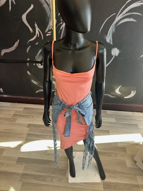 Jean Studded Tie Belt with Long Fringe - Image 5