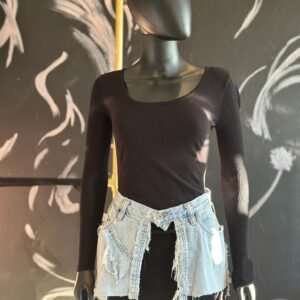 Light Jean Distressed Belt