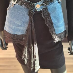 Jean Belt with Black Lace Lining