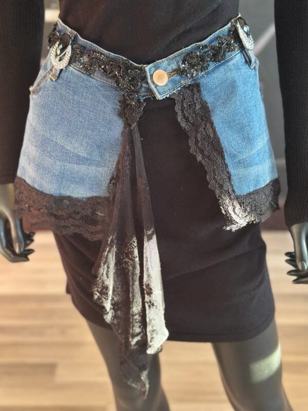 Jean Belt with Black Lace Lining