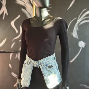 Light Jean Distress Belt