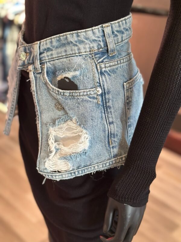 Light Jean Distress Belt - Image 2