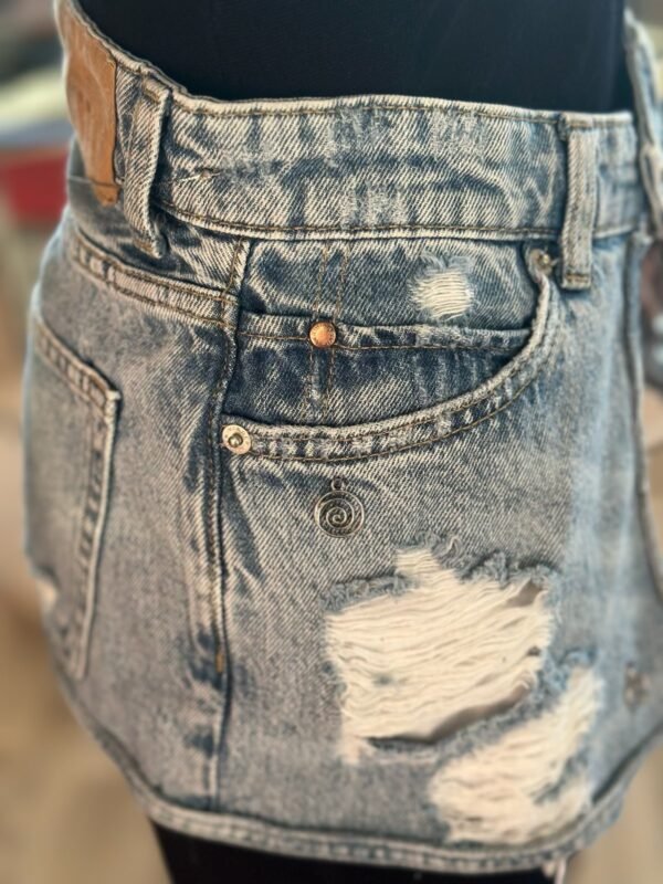 Light Jean Distress Belt - Image 3