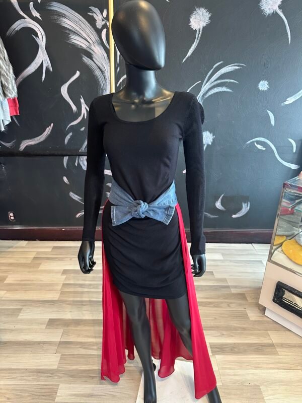 Jean Belt with Sheer Train and Gold Accent Jewelry - Image 2
